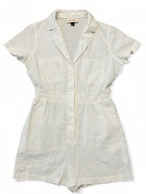 White Linen Romper